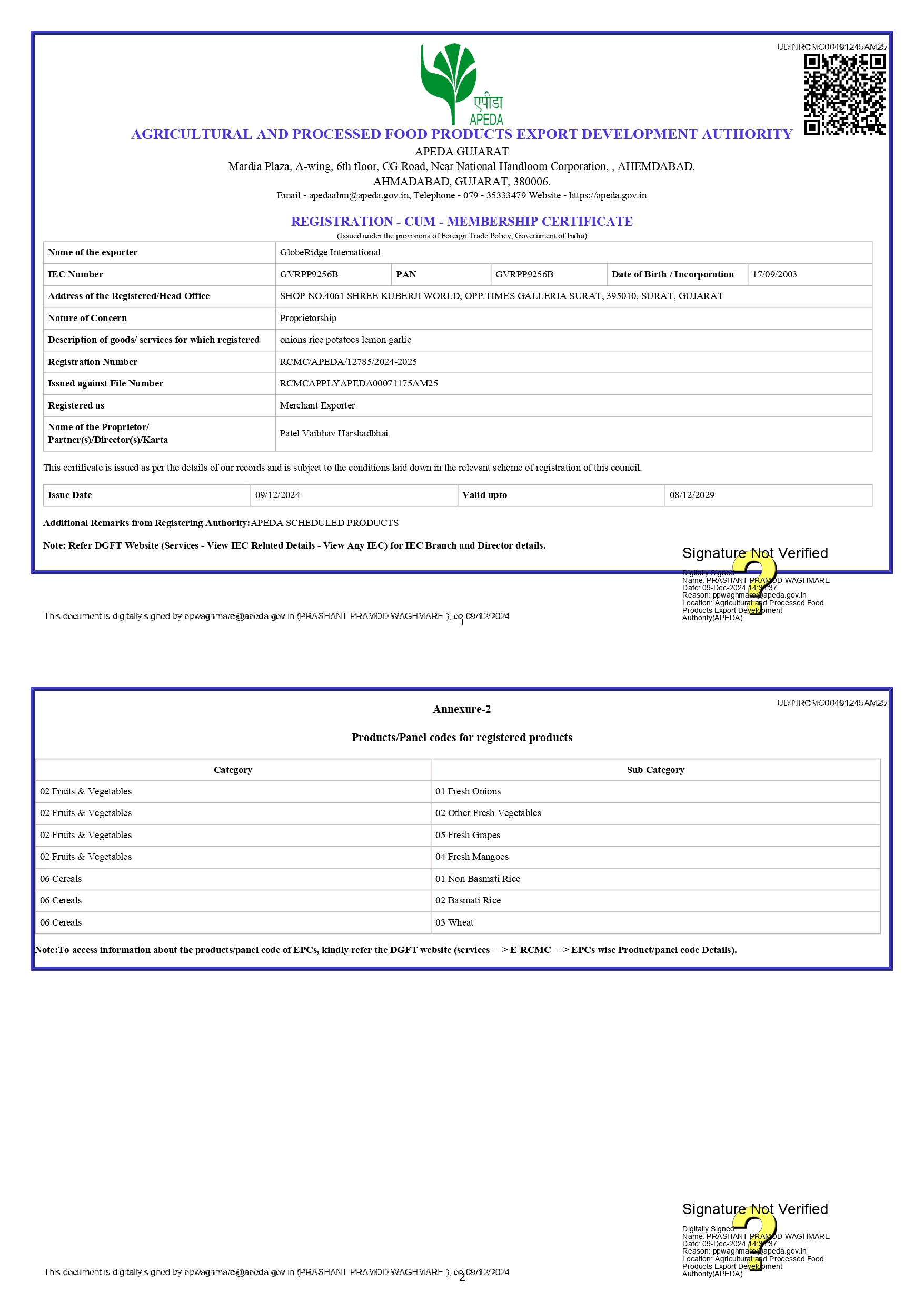 Certificate
